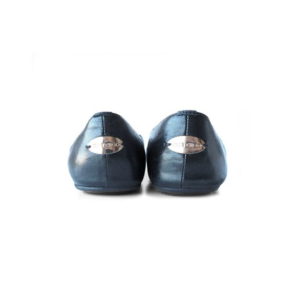 JIMMY CHOO Shoes Ballet Flats Womens Size 6 Wide Black Shimmer Cap Toe - Picture 3 of 12